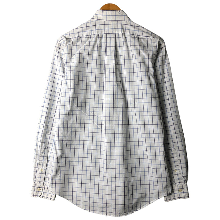 Ralph Lauren POLO by RALPH LAUREN CUSTOM FIT long-sleeved button-down check shirt, men's size M cotton white type Vintage Second Hand