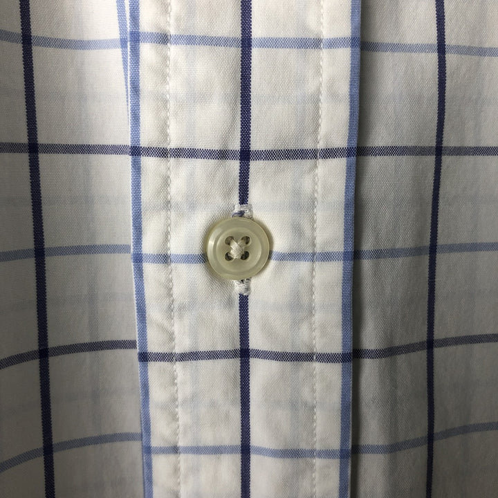 Ralph Lauren POLO by RALPH LAUREN CUSTOM FIT long-sleeved button-down check shirt, men's size M cotton white type Vintage Second Hand