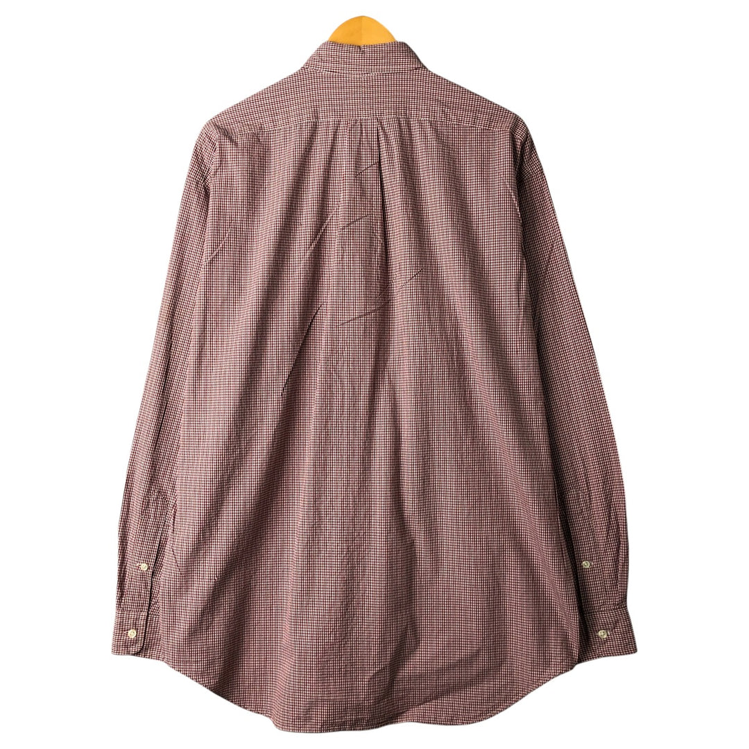 Ralph Lauren BLAKE long sleeve button down check shirt, men's size L cotton red type Vintage Second Hand