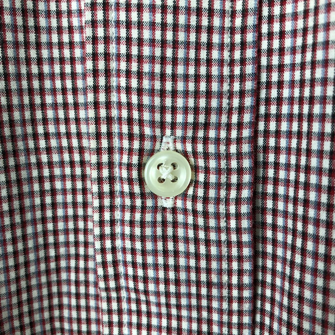 Ralph Lauren BLAKE long sleeve button down check shirt, men's size L cotton red type Vintage Second Hand