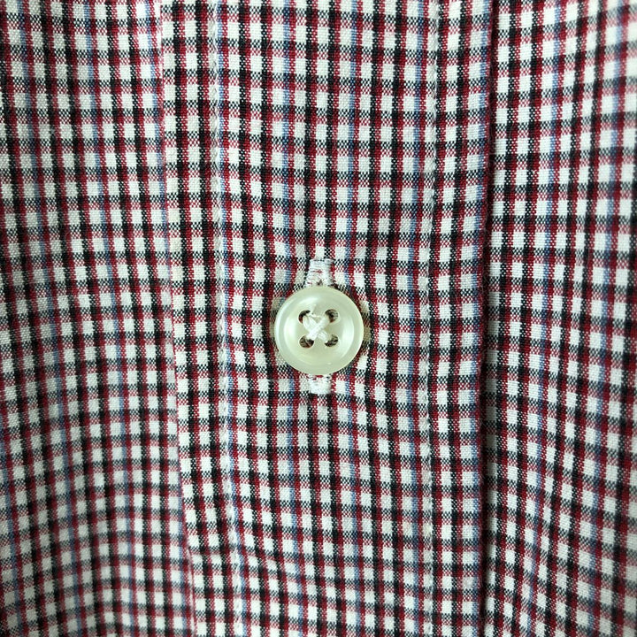 Ralph Lauren BLAKE long sleeve button down check shirt, men's size L cotton red type Vintage Second Hand