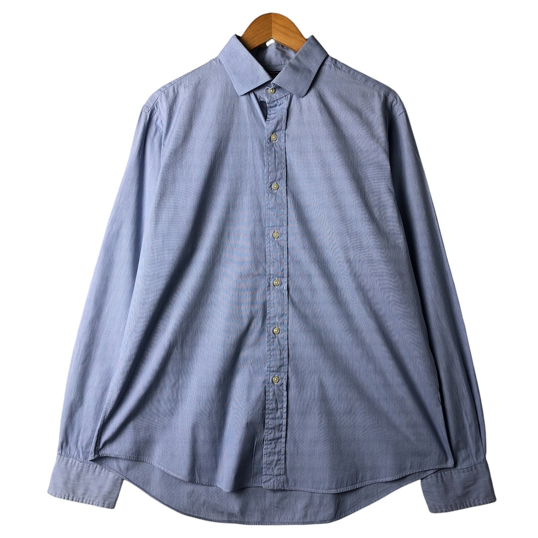 Ralph Lauren POLO by Ralph Lauren REGENT long-sleeved cotton striped shirt, men's size XXL cotton Blue type light blue Vintage Second Hand
