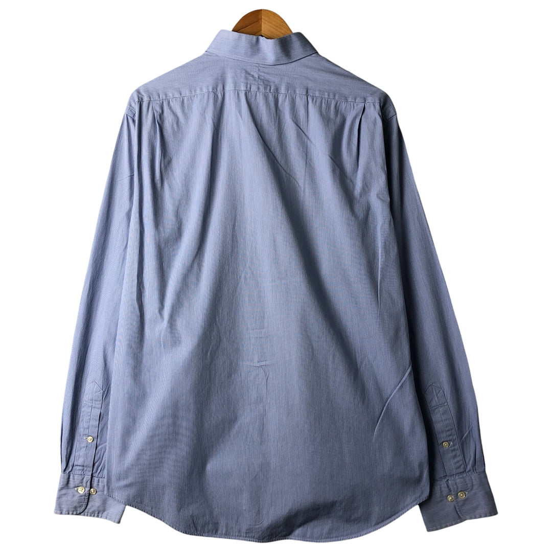 Ralph Lauren POLO by Ralph Lauren REGENT long-sleeved cotton striped shirt, men's size XXL cotton Blue type light blue Vintage Second Hand