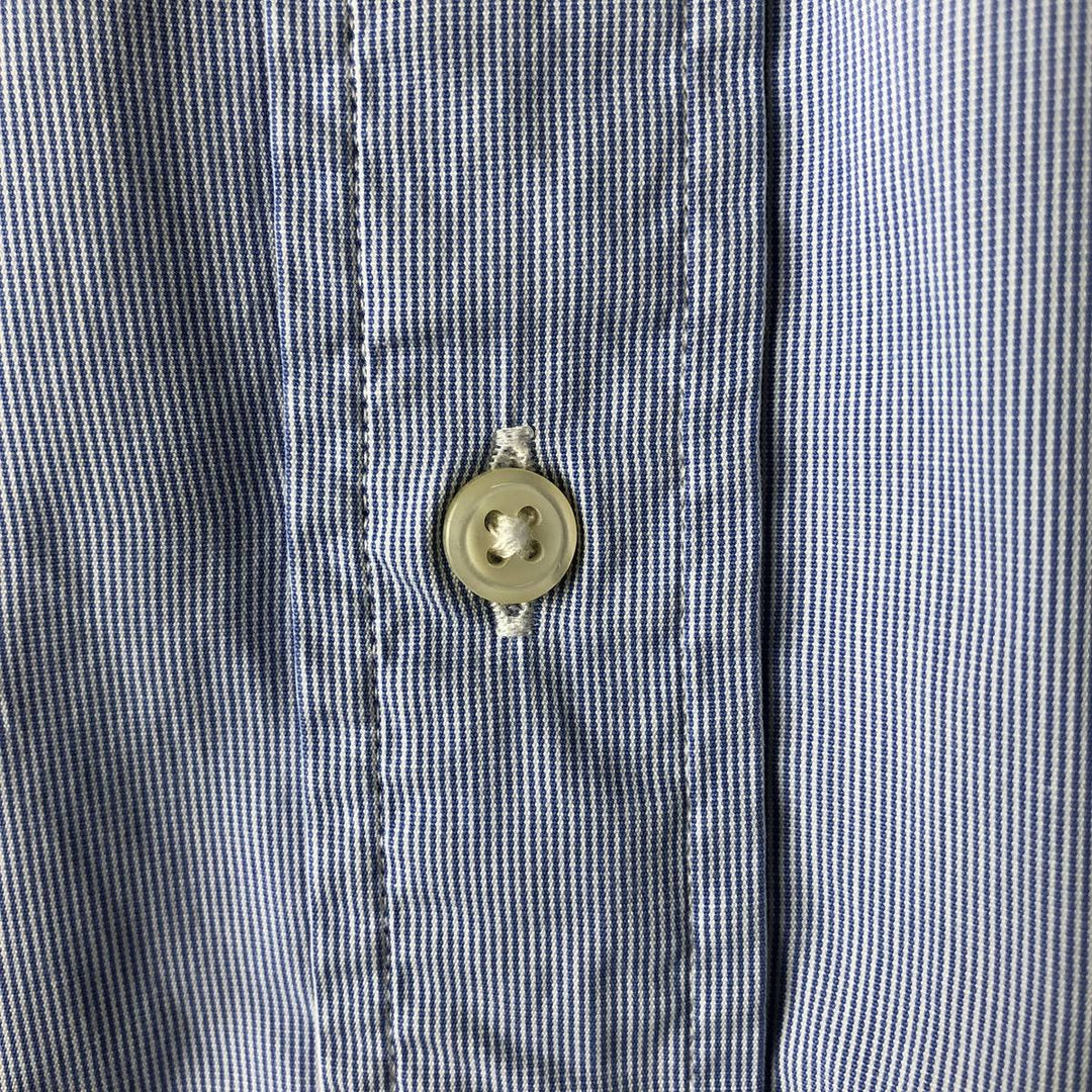 Ralph Lauren POLO by Ralph Lauren REGENT long-sleeved cotton striped shirt, men's size XXL cotton Blue type light blue Vintage Second Hand