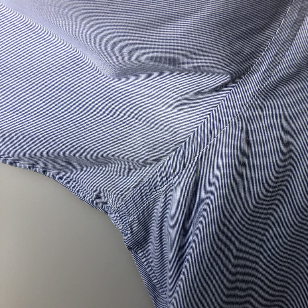Ralph Lauren POLO by Ralph Lauren REGENT long-sleeved cotton striped shirt, men's size XXL cotton Blue type light blue Vintage Second Hand