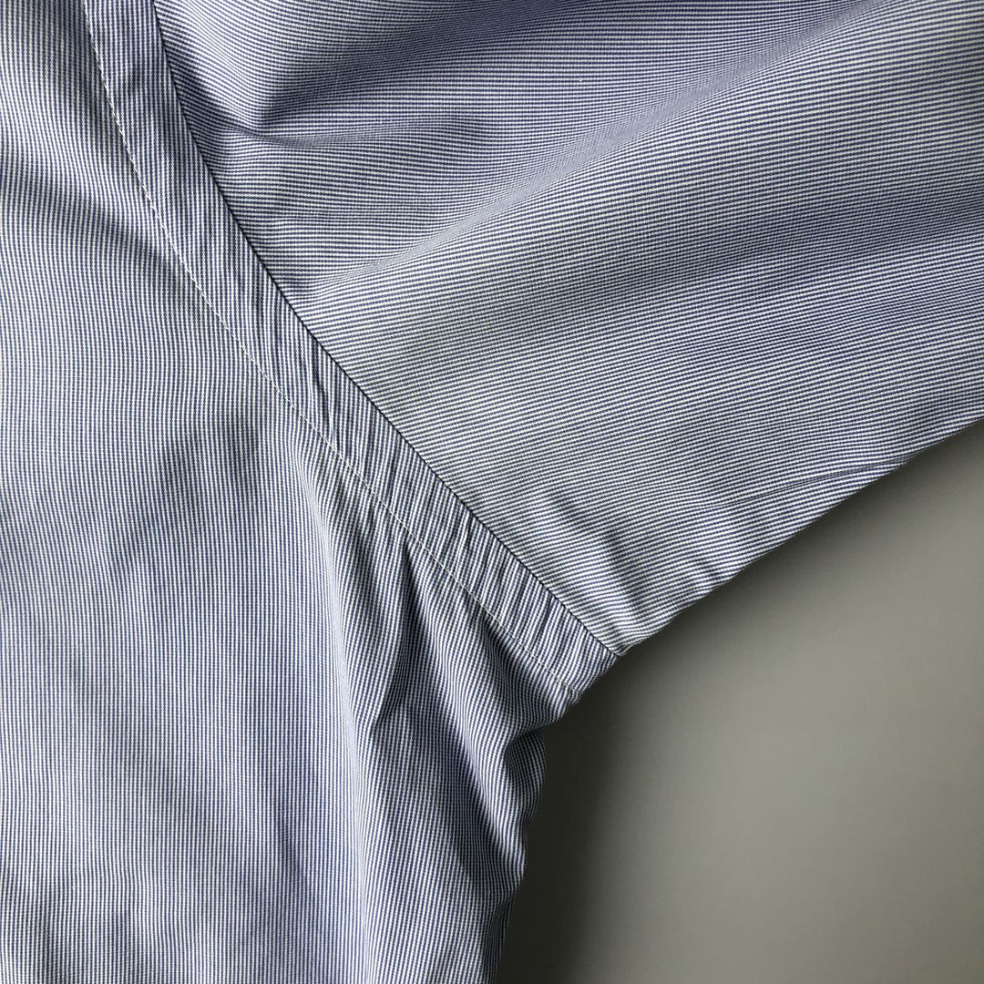 Ralph Lauren POLO by Ralph Lauren REGENT long-sleeved cotton striped shirt, men's size XXL cotton Blue type light blue Vintage Second Hand