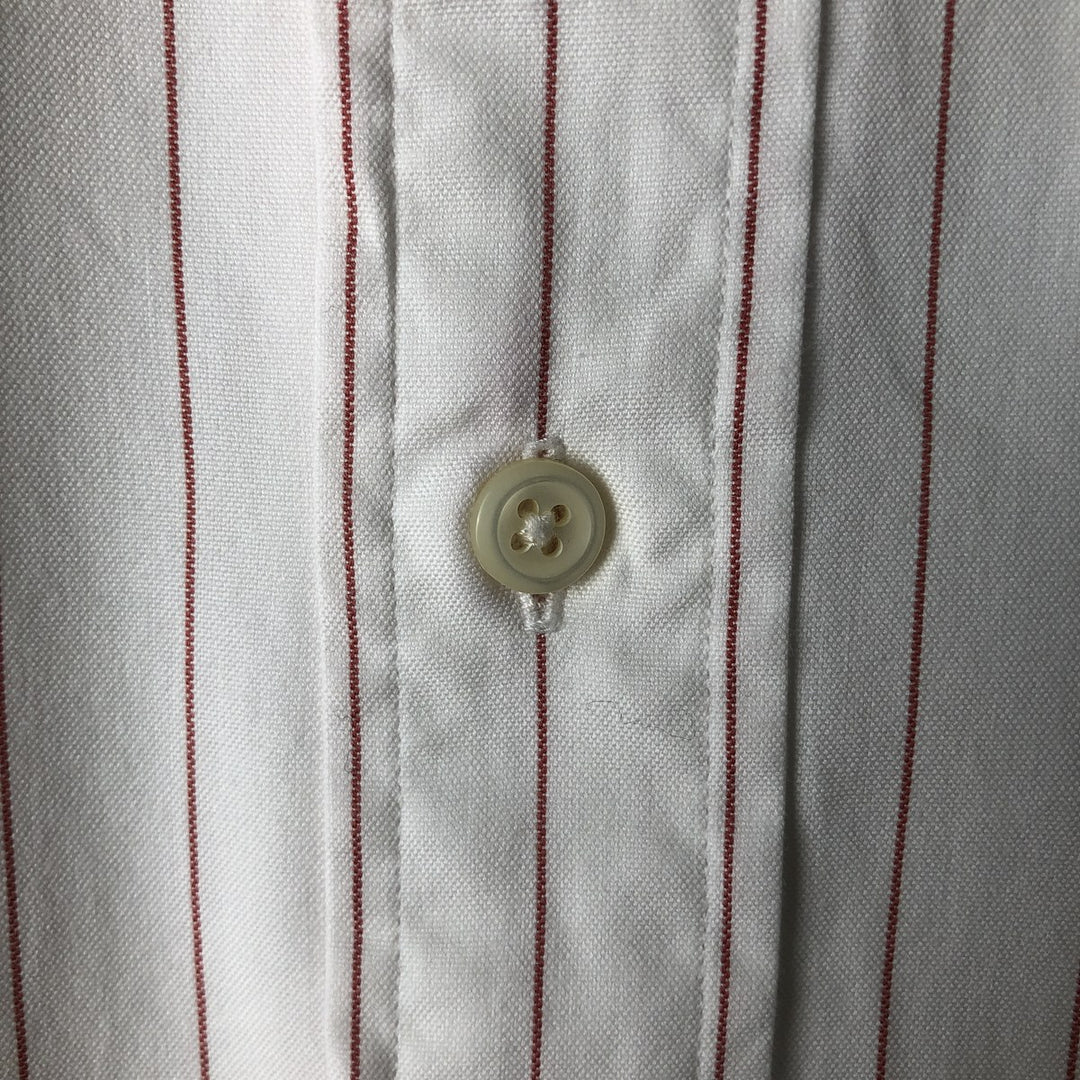 Ralph Lauren YARMOUTH Long Sleeve Button-Down Striped Shirt, Men's Size L cotton white type Vintage Second Hand