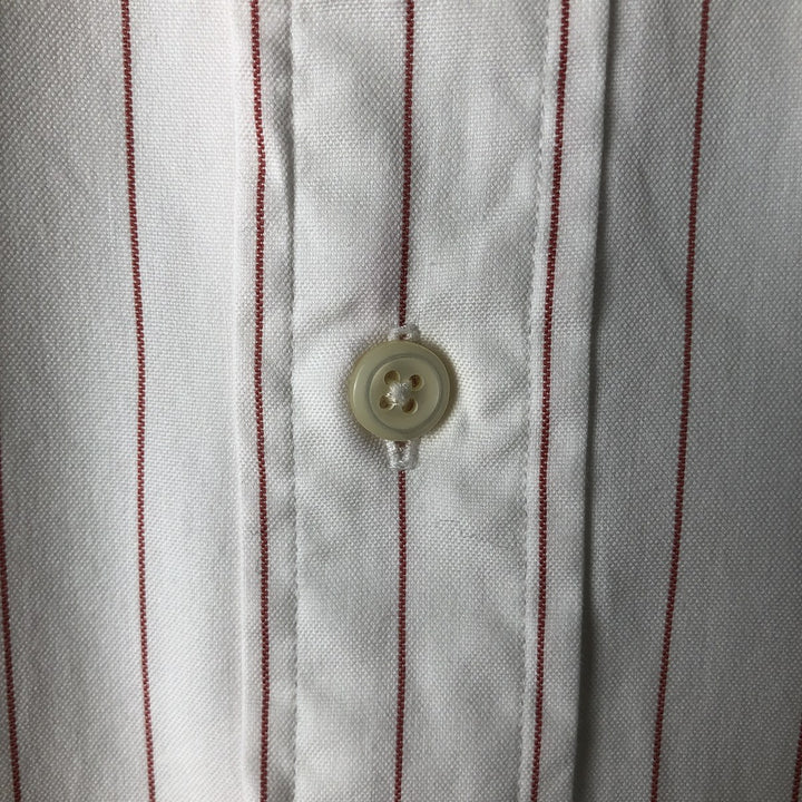 Ralph Lauren YARMOUTH Long Sleeve Button-Down Striped Shirt, Men's Size L cotton white type Vintage Second Hand