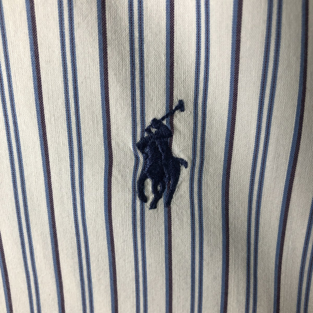 Ralph Lauren Performance Long Sleeve Button-Down Striped Shirt, Men's Size XL unclear white type Vintage Second Hand
