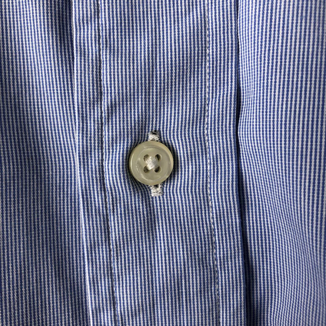 Ralph Lauren POLO by Ralph Lauren REGENT long-sleeved cotton striped shirt, men's size XXL cotton blue type Vintage Second Hand