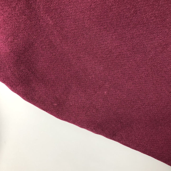 90'S Russell High Cotton Half-Button Blank Sweatshirt, Made in USA, Men's Size XL, Vintage cotton Red type red-purple Vintage Second Hand