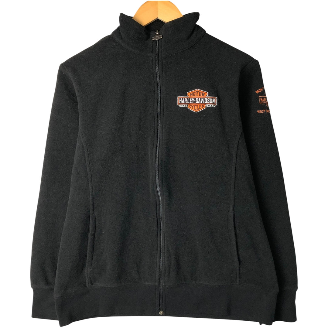 Harley-Davidson Fleece Jacket, Men's Size Small unclear black type Vintage Second Hand
