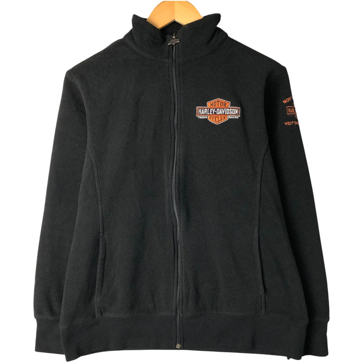 Harley-Davidson Fleece Jacket, Men's Size Small unclear black type Vintage Second Hand