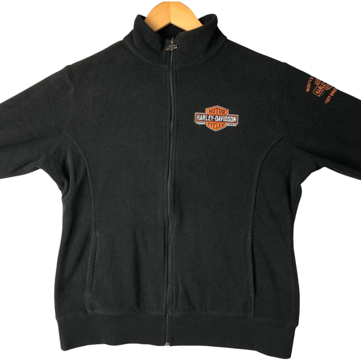 Harley-Davidson Fleece Jacket, Men's Size Small unclear black type Vintage Second Hand