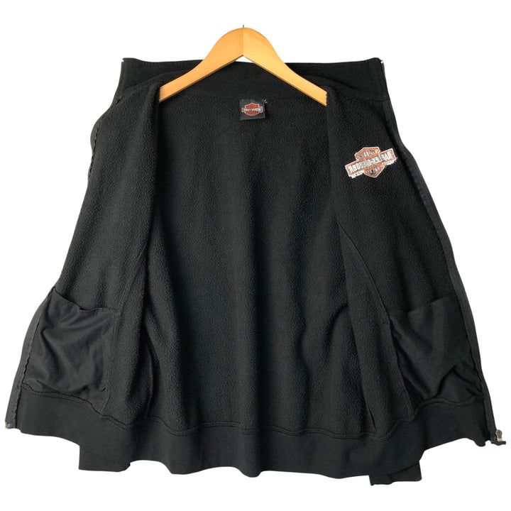Harley-Davidson Fleece Jacket, Men's Size Small unclear black type Vintage Second Hand