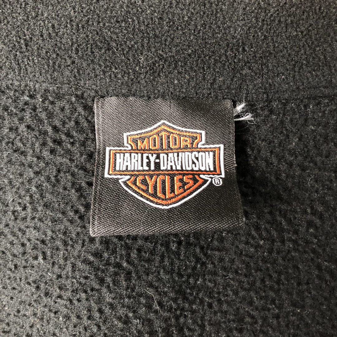 Harley-Davidson Fleece Jacket, Men's Size Small unclear black type Vintage Second Hand