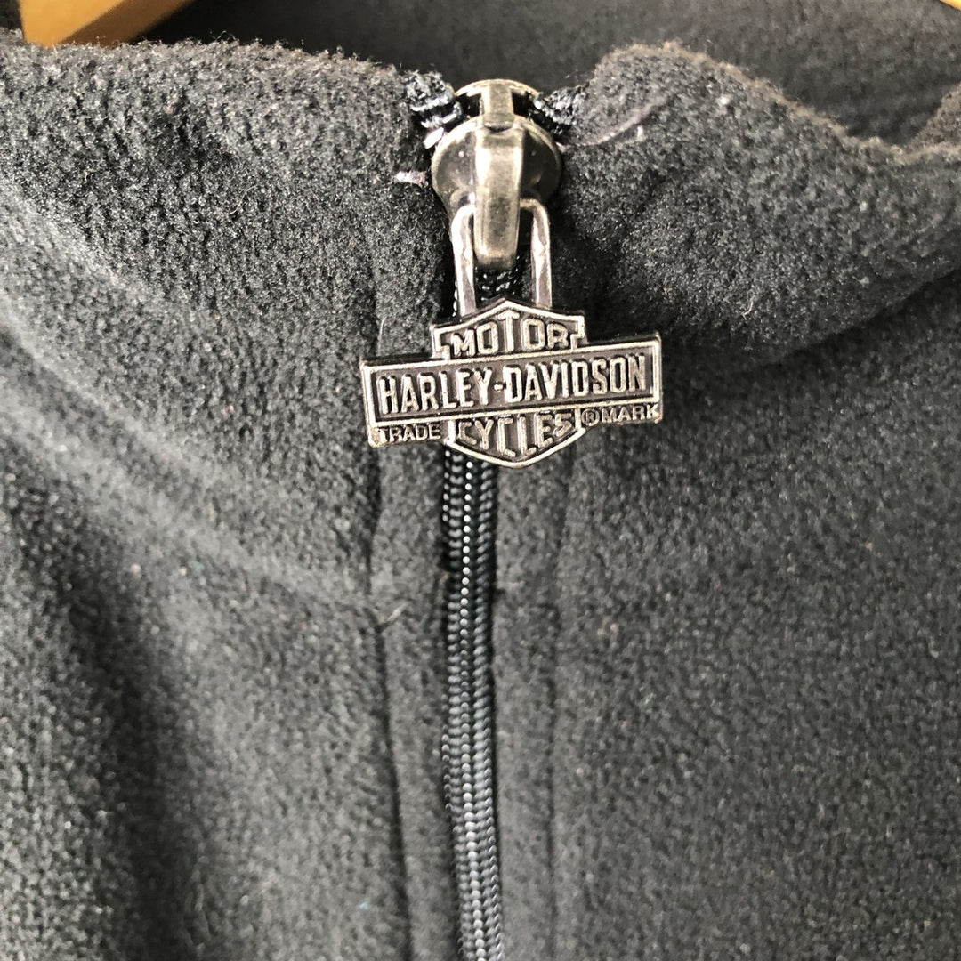 Harley-Davidson Fleece Jacket, Men's Size Small unclear black type Vintage Second Hand