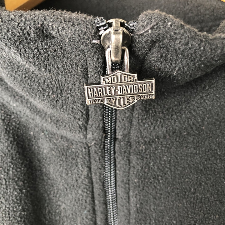 Harley-Davidson Fleece Jacket, Men's Size Small unclear black type Vintage Second Hand