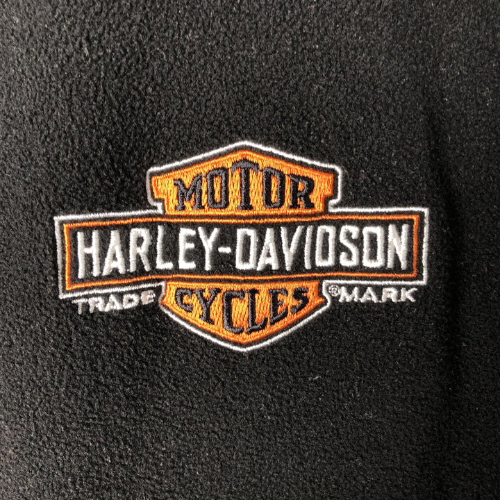 Harley-Davidson Fleece Jacket, Men's Size Small unclear black type Vintage Second Hand