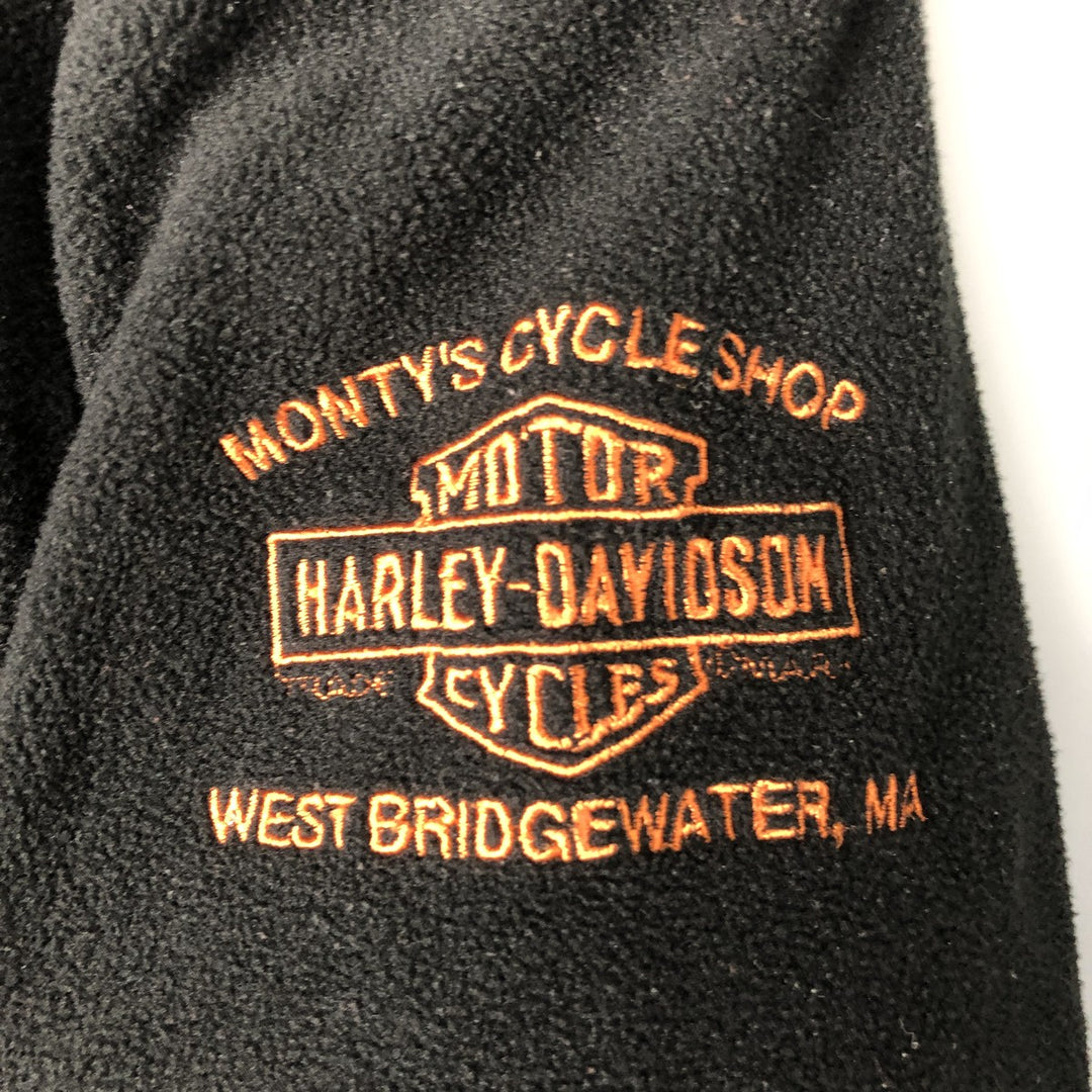 Harley-Davidson Fleece Jacket, Men's Size Small unclear black type Vintage Second Hand