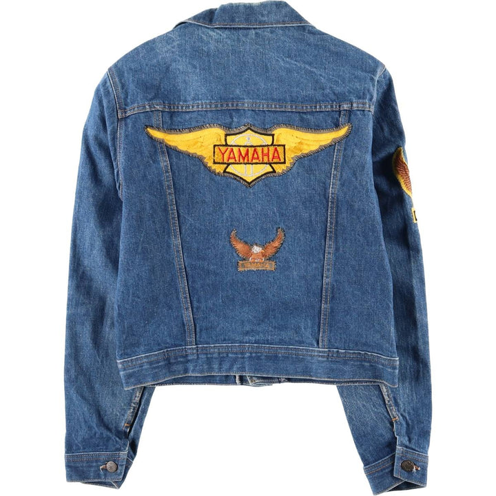 MUSTANG Eagle Pattern Denim Jacket, Men's Size Small, Vintage cotton blue type Vintage Second Hand