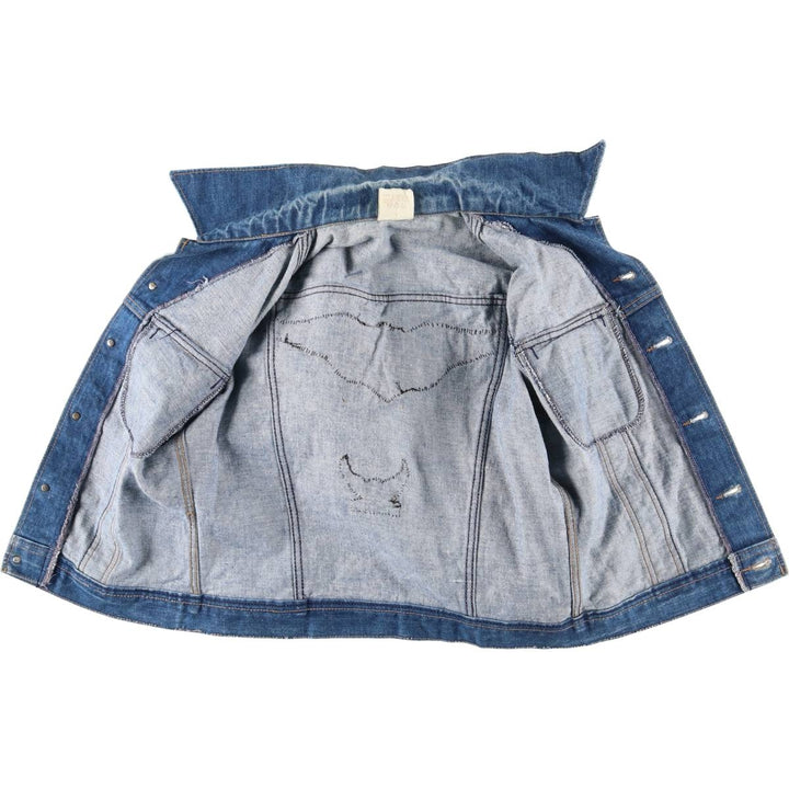 MUSTANG Eagle Pattern Denim Jacket, Men's Size Small, Vintage cotton blue type Vintage Second Hand