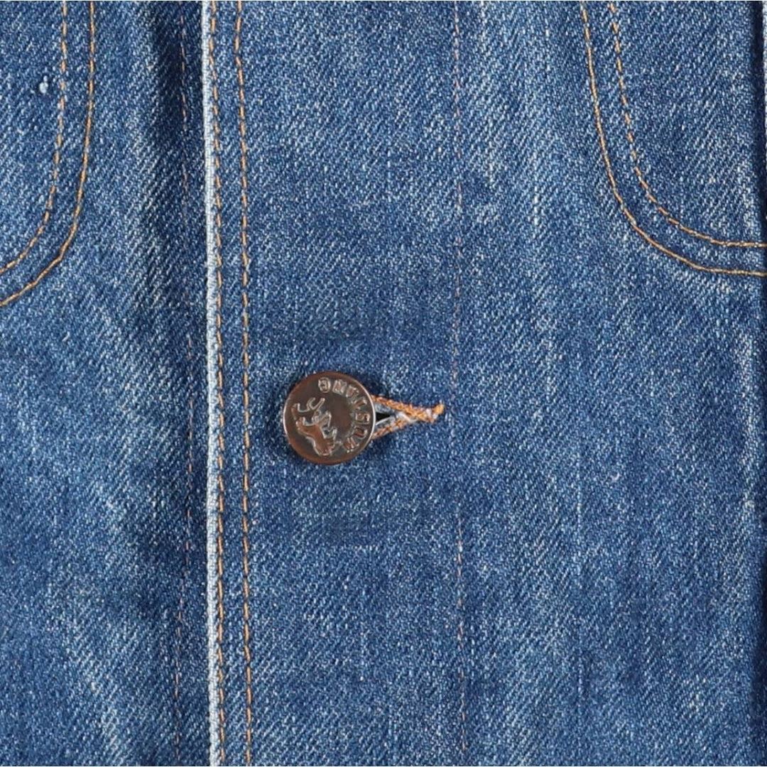 MUSTANG Eagle Pattern Denim Jacket, Men's Size Small, Vintage cotton blue type Vintage Second Hand