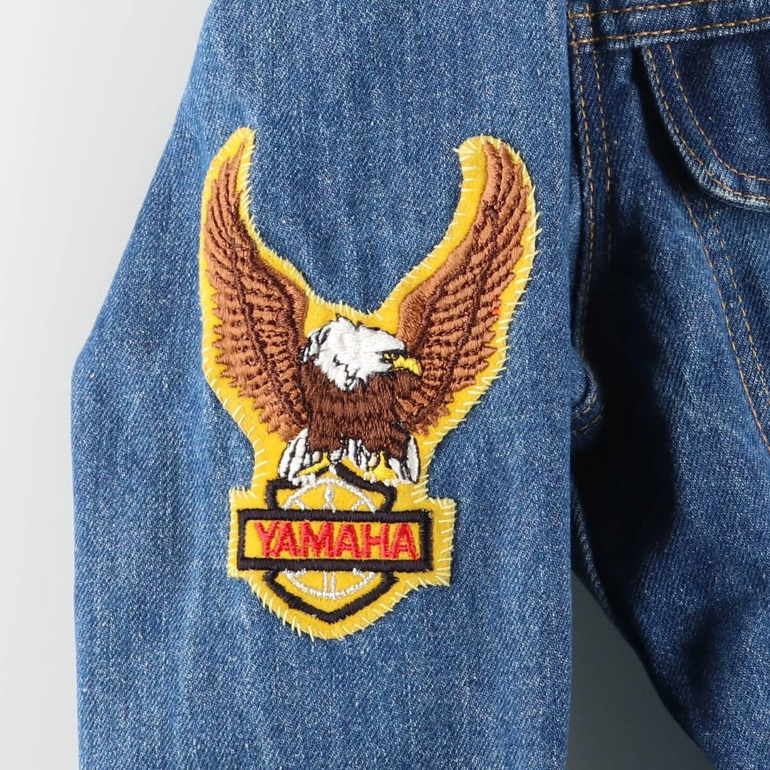 MUSTANG Eagle Pattern Denim Jacket, Men's Size Small, Vintage cotton blue type Vintage Second Hand