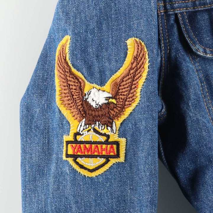 MUSTANG Eagle Pattern Denim Jacket, Men's Size Small, Vintage cotton blue type Vintage Second Hand