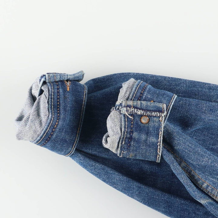 MUSTANG Eagle Pattern Denim Jacket, Men's Size Small, Vintage cotton blue type Vintage Second Hand