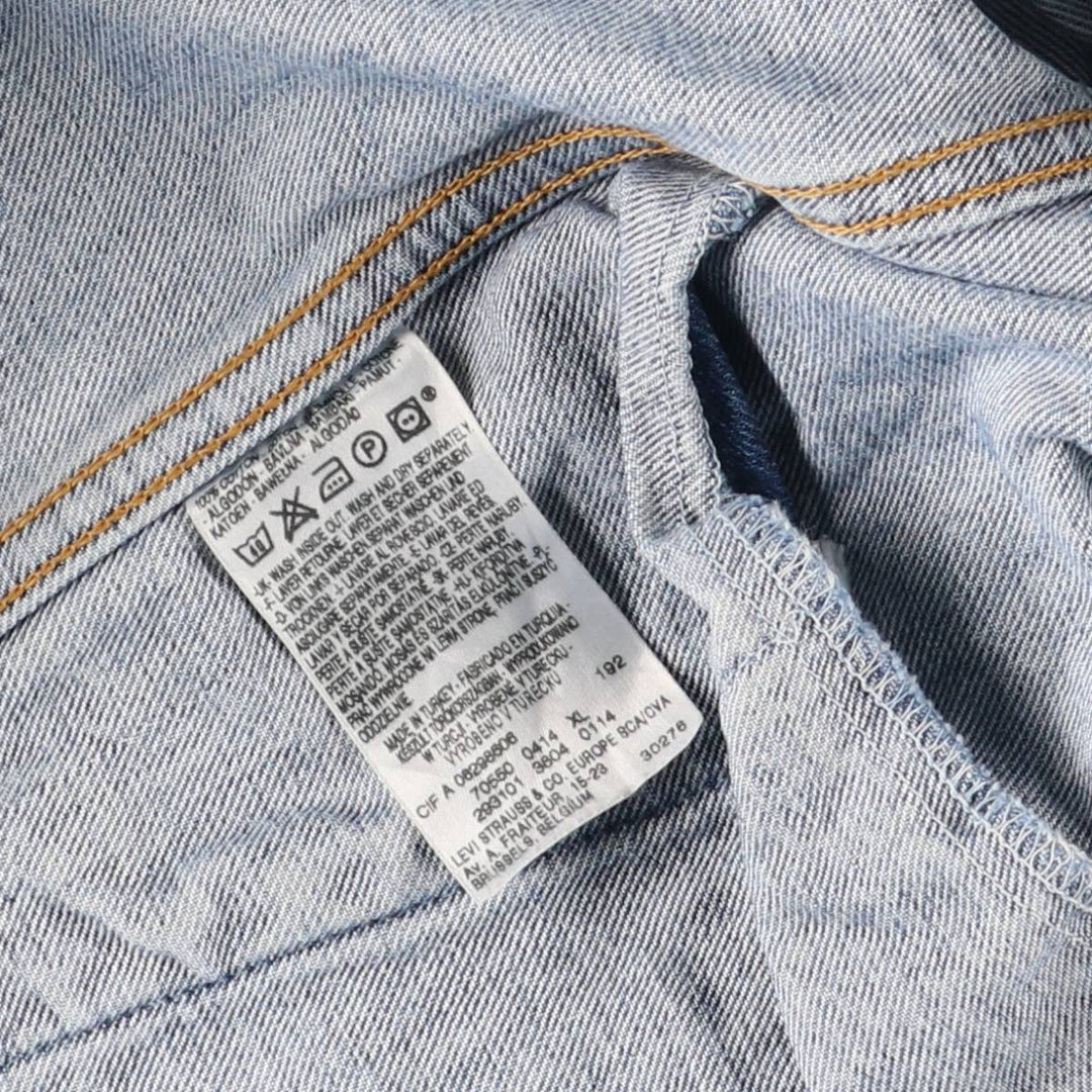 Levi's 70550-0414 Euro Model Denim Jacket, Men's Size XL cotton blue type Vintage Second Hand