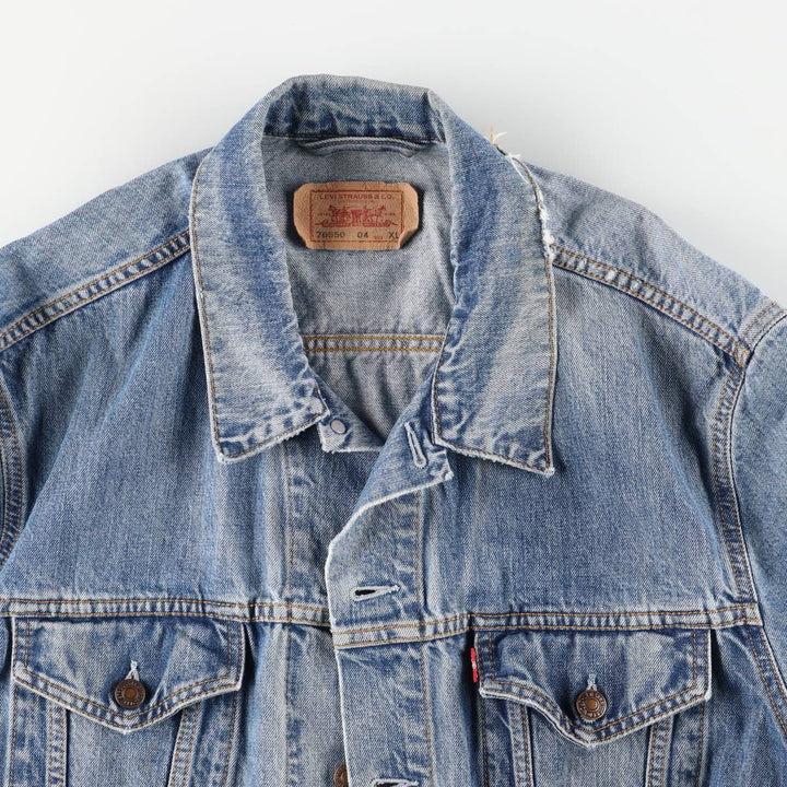 Levi's 70550-0414 Euro Model Denim Jacket, Men's Size XL cotton blue type Vintage Second Hand