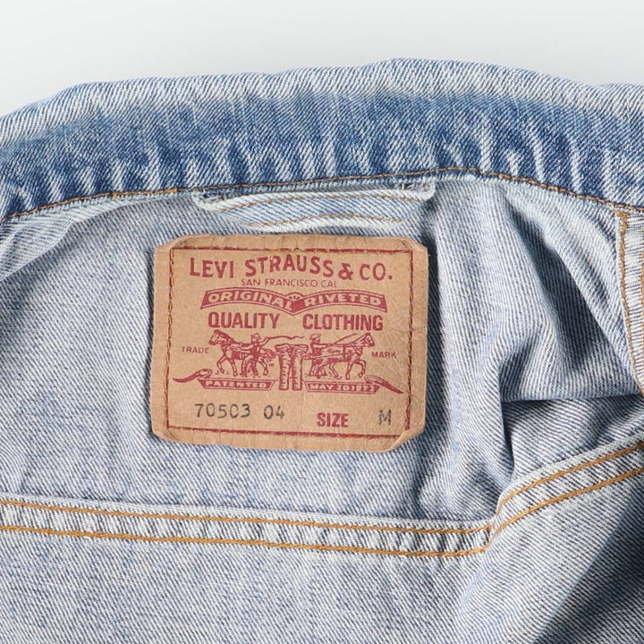 90'S Levi's 70503-0414 Denim Jacket, Men's Size Medium, Vintage cotton blue type Vintage Second Hand