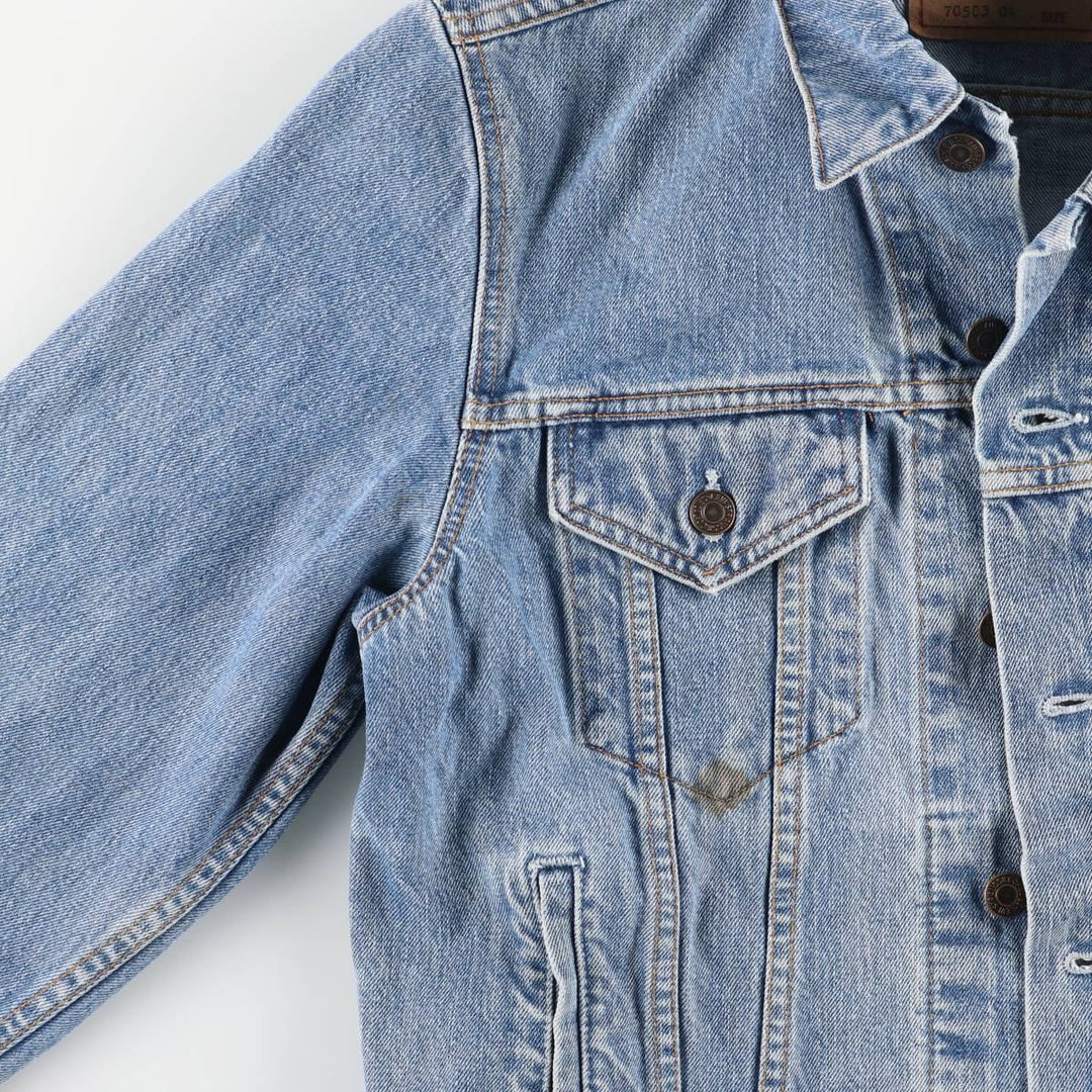 90'S Levi's 70503-0414 Denim Jacket, Men's Size Medium, Vintage cotton blue type Vintage Second Hand
