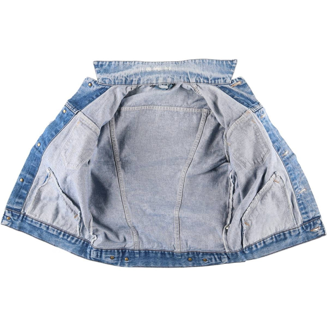 Vintage 90'S Wrangler denim jacket, men's size small cotton blue type Vintage Second Hand