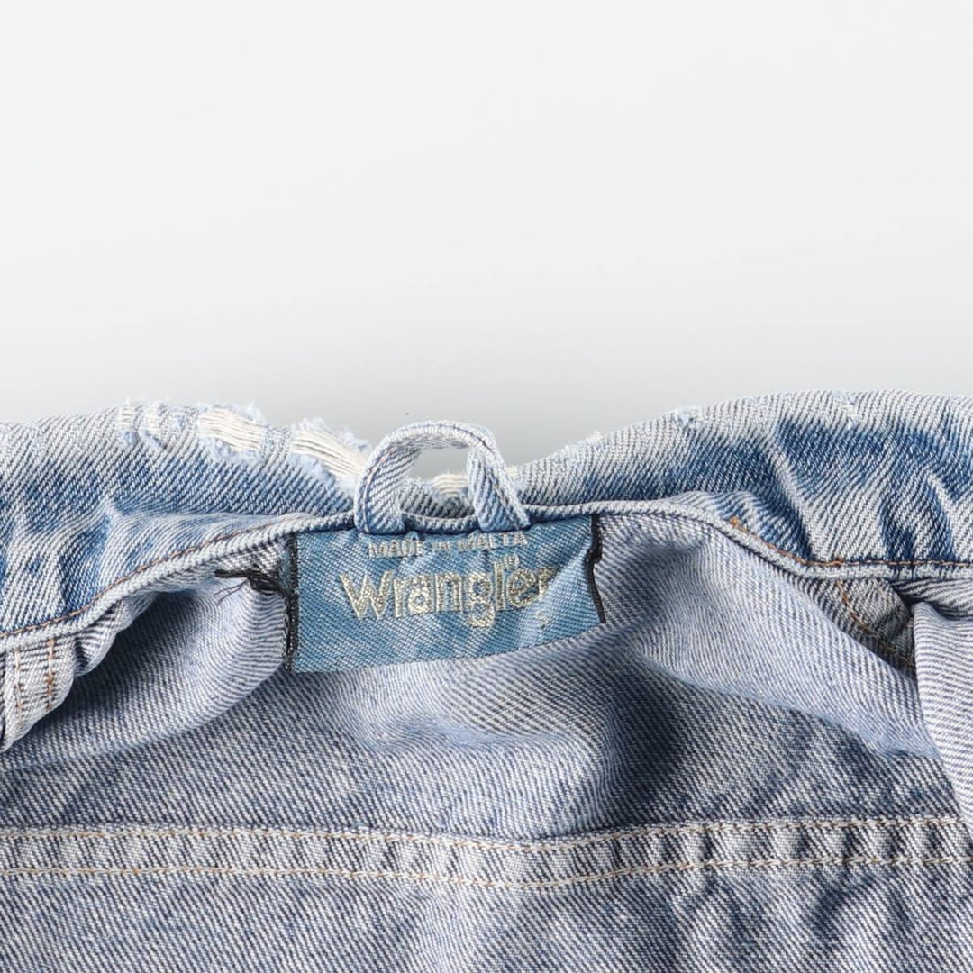 Vintage 90'S Wrangler denim jacket, men's size small cotton blue type Vintage Second Hand
