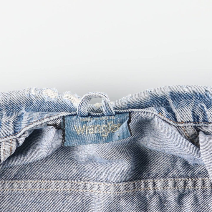 Vintage 90'S Wrangler denim jacket, men's size small cotton blue type Vintage Second Hand