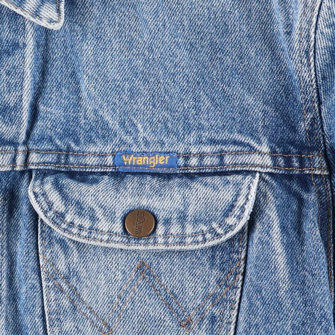 Vintage 90'S Wrangler denim jacket, men's size small cotton blue type Vintage Second Hand