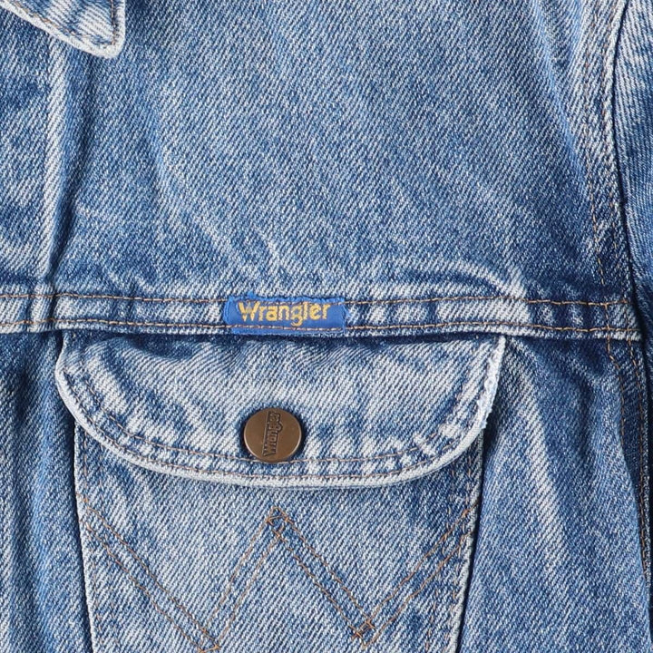 Vintage 90'S Wrangler denim jacket, men's size small cotton blue type Vintage Second Hand