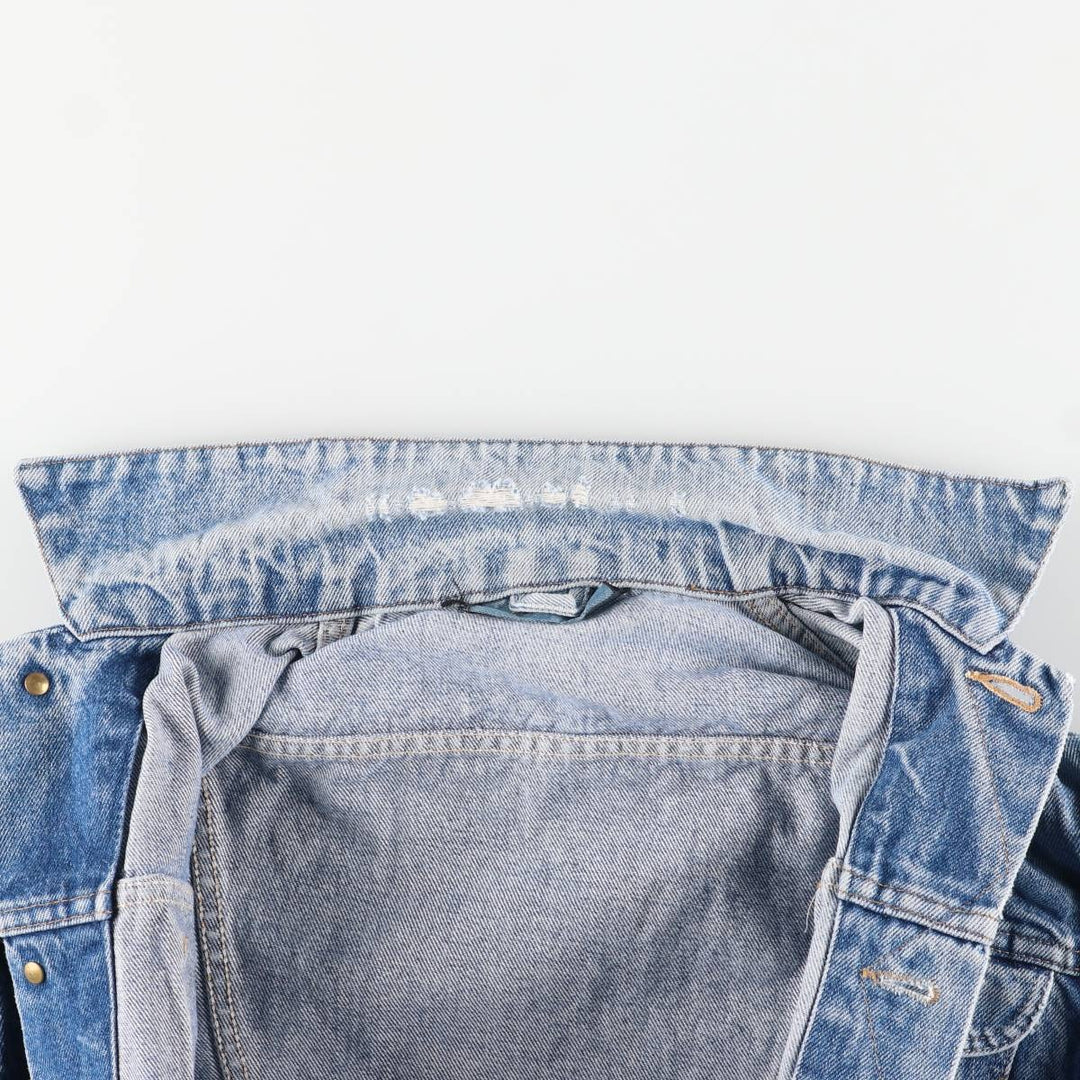 Vintage 90'S Wrangler denim jacket, men's size small cotton blue type Vintage Second Hand