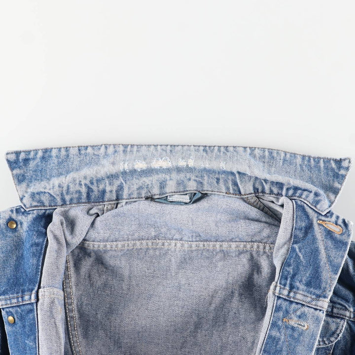Vintage 90'S Wrangler denim jacket, men's size small cotton blue type Vintage Second Hand