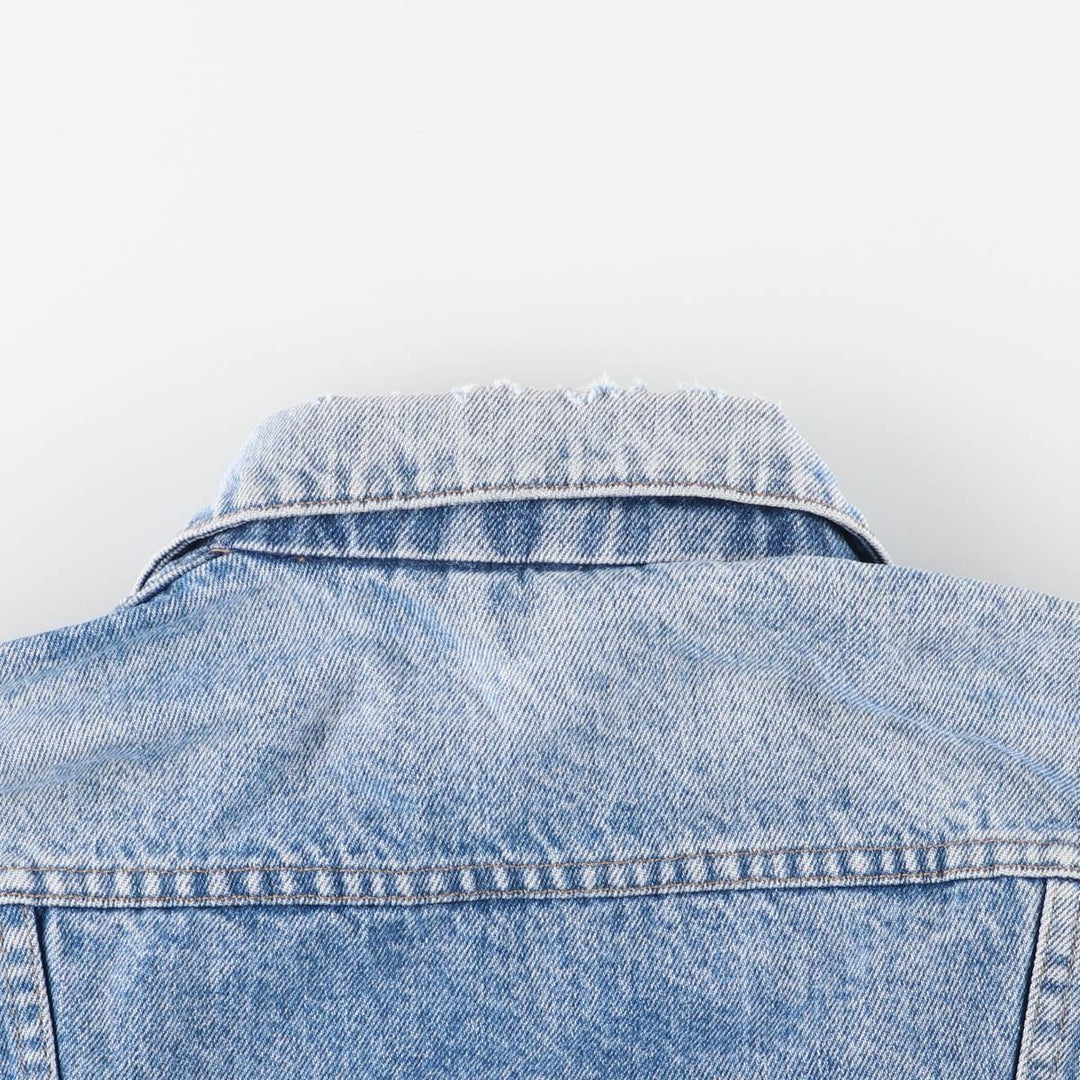 Vintage 90'S Wrangler denim jacket, men's size small cotton blue type Vintage Second Hand