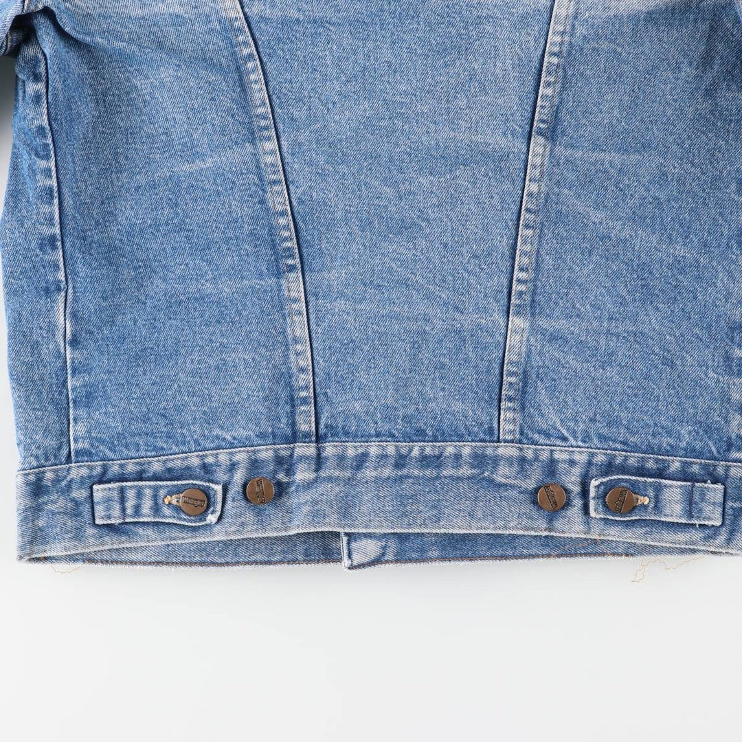 Vintage 90'S Wrangler denim jacket, men's size small cotton blue type Vintage Second Hand