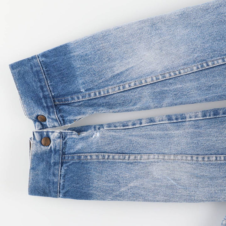 Vintage 90'S Wrangler denim jacket, men's size small cotton blue type Vintage Second Hand
