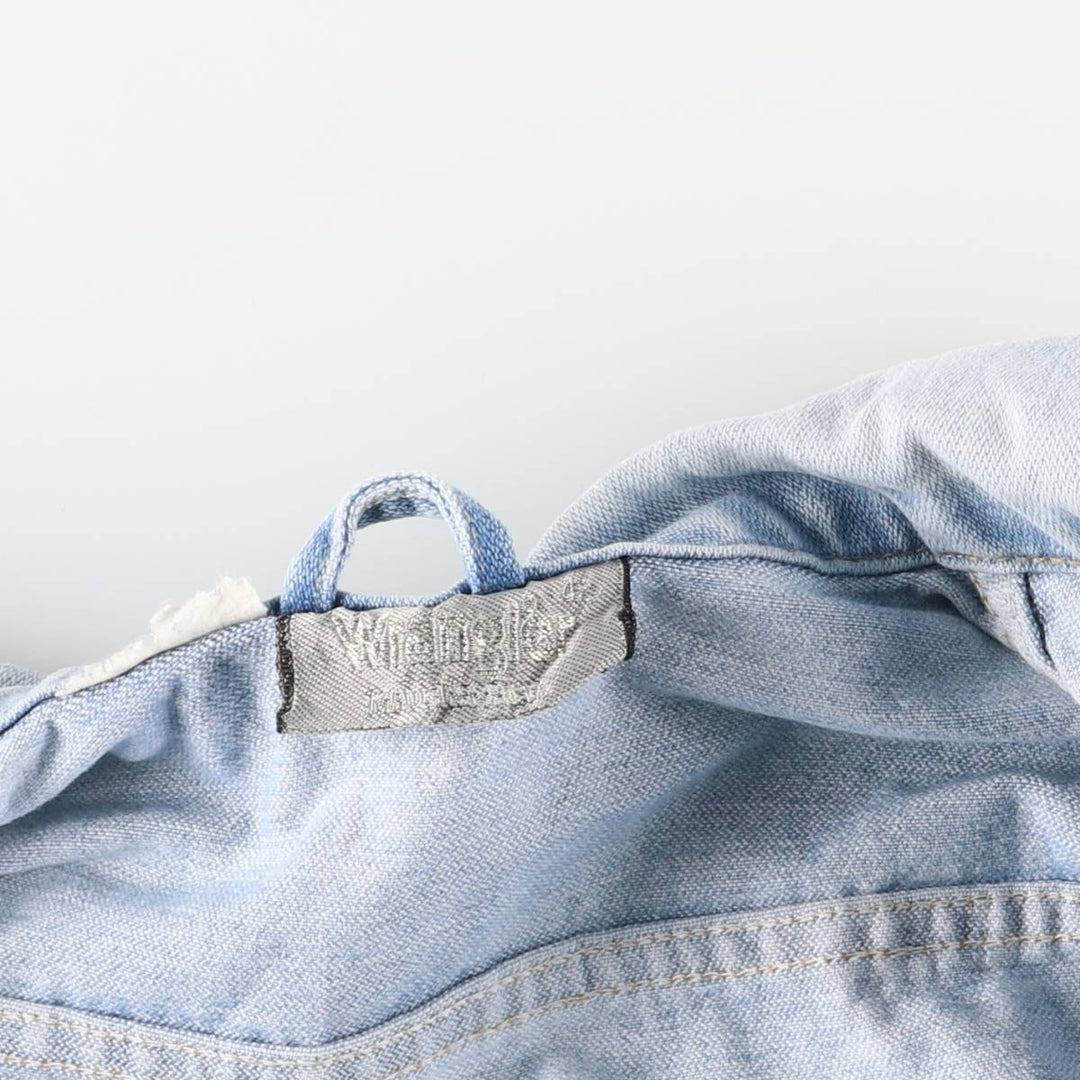 Vintage Wrangler denim jacket, size M, men's cotton blue type Vintage Second Hand