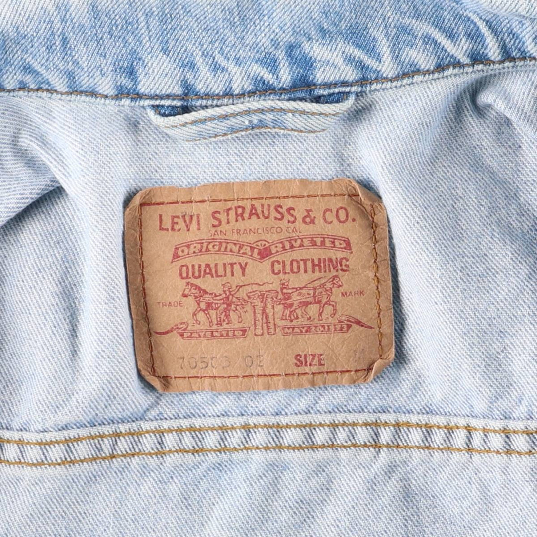 90'S Levi's 70503-0283 Denim Jacket, Men's Medium, Vintage cotton blue type Vintage Second Hand