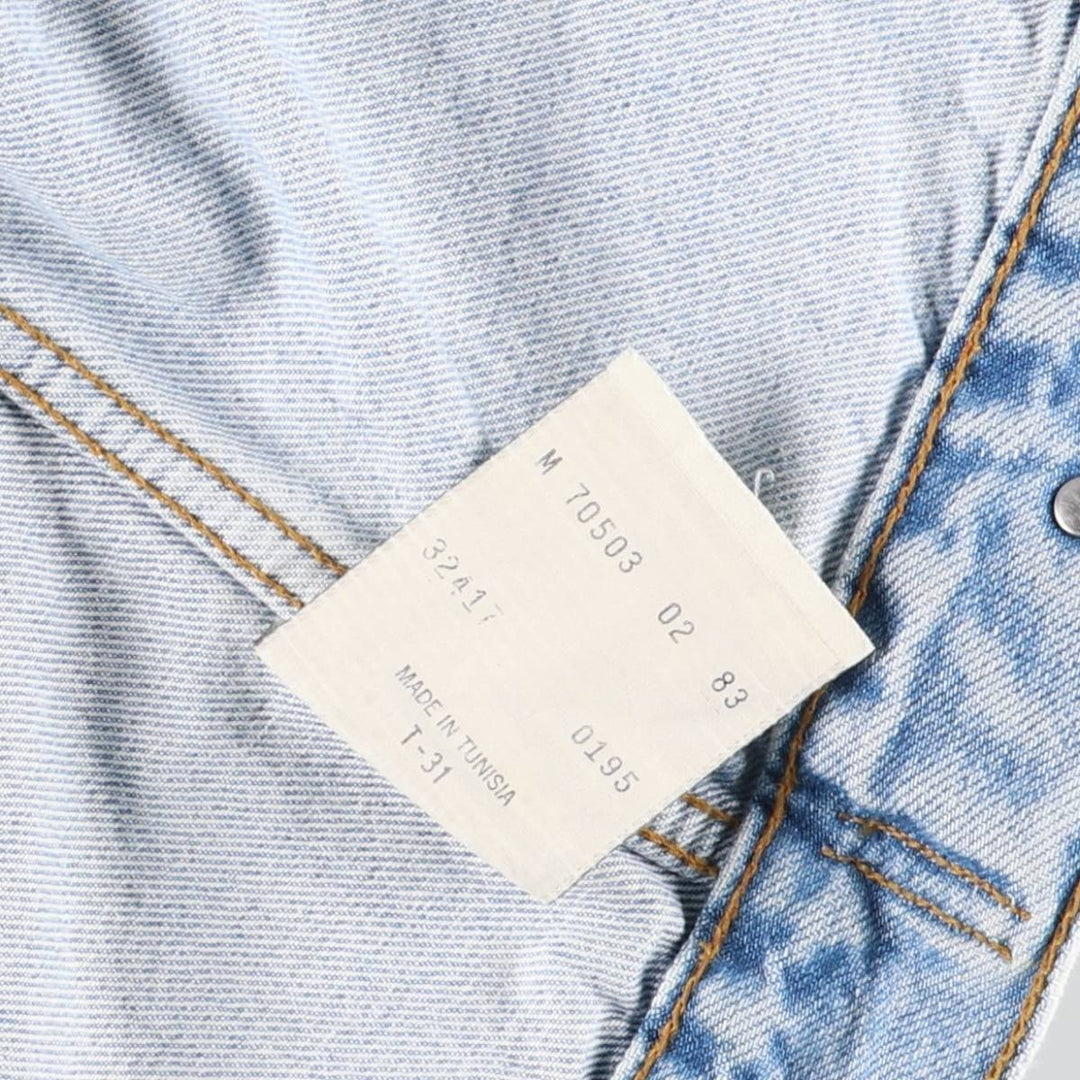 90'S Levi's 70503-0283 Denim Jacket, Men's Medium, Vintage cotton blue type Vintage Second Hand