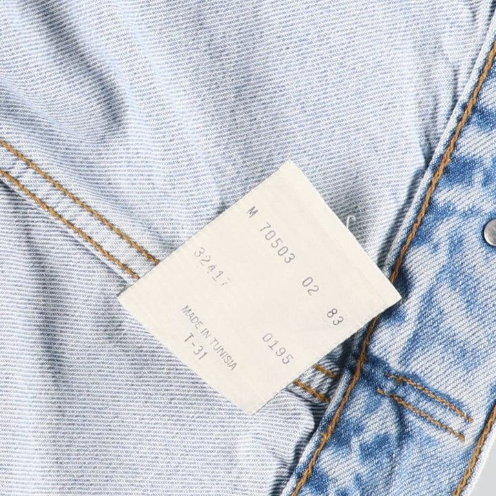 90'S Levi's 70503-0283 Denim Jacket, Men's Medium, Vintage cotton blue type Vintage Second Hand