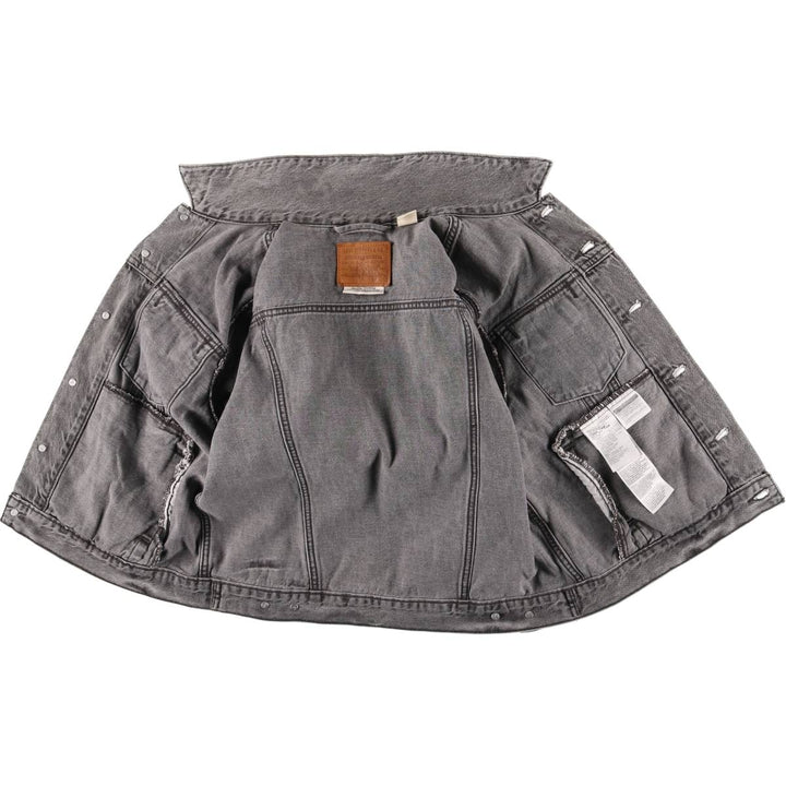 Levi's PREMIUM Yarn-Dyed Black Denim Jacket, Men's Size L cotton black type Vintage Second Hand