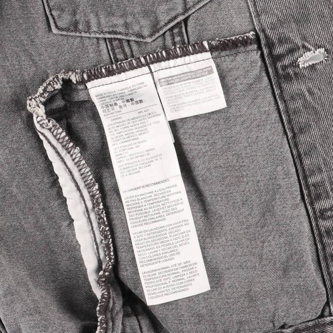 Levi's PREMIUM Yarn-Dyed Black Denim Jacket, Men's Size L cotton black type Vintage Second Hand